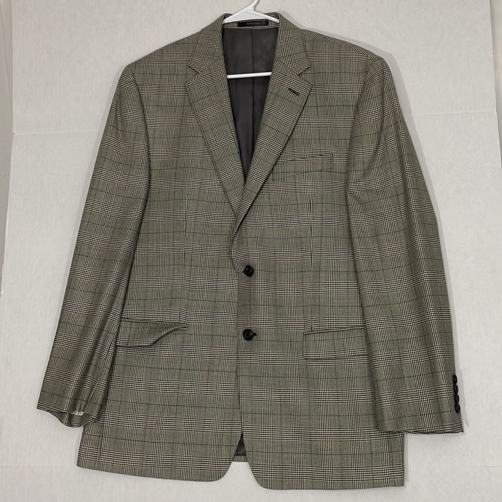 Ralph Lauren Linen Blend Blazer, Plaid, 42R